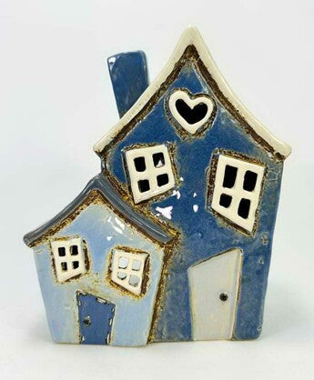 Blue tealight cottage